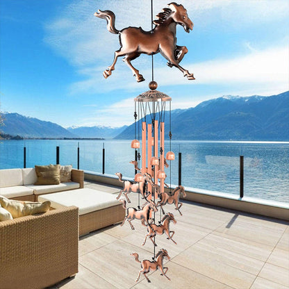 Decorative Wind Chime with Horse Figures for a Relaxing Garden and Balcony