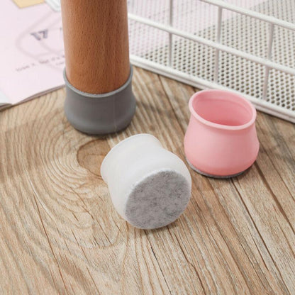 Flexigrip Pro for Transparent Silicone Chair Leg Covers with Anti-Slip Felt Base