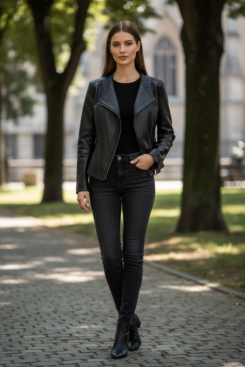 Stylish Ladies' Jacket with Modern Cut for an Elegant and Confident Look