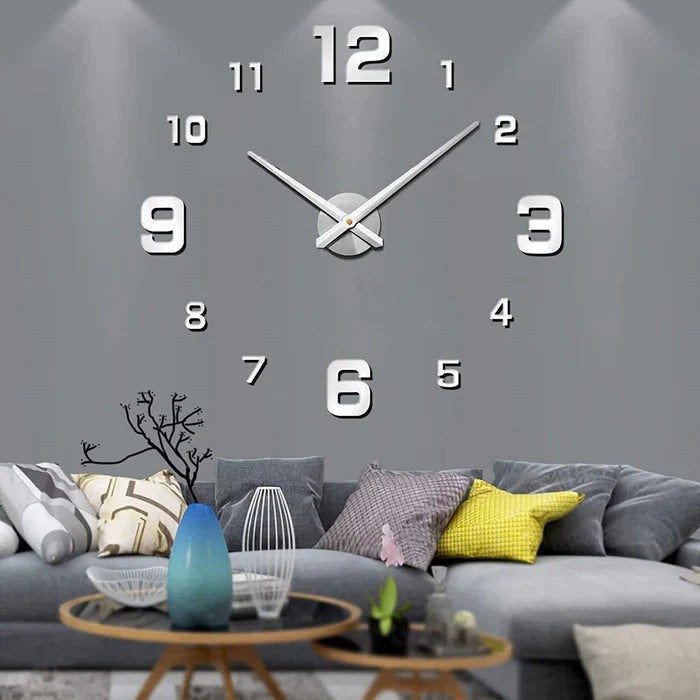 Clock with Decorative Wall Roman Numerals for Silent Quartz Clock for Modern Interiors