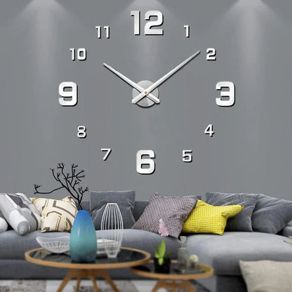 Clock with Decorative Wall Roman Numerals for Silent Quartz Clock for Modern Interiors