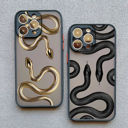 Case with Phone Snake Pattern with Shock Absorbing and Slim Design