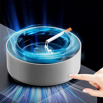 Air Purifying Ashtray with Smoke Extraction for Compact and Quiet for Indoor Use
