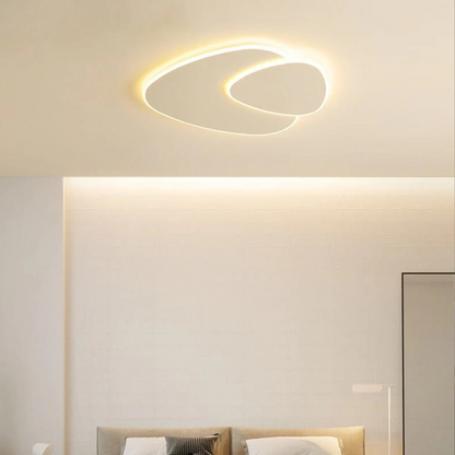 Light with Minimalistic LED Ceiling Organic Elliptical Shape for Modern Interiors