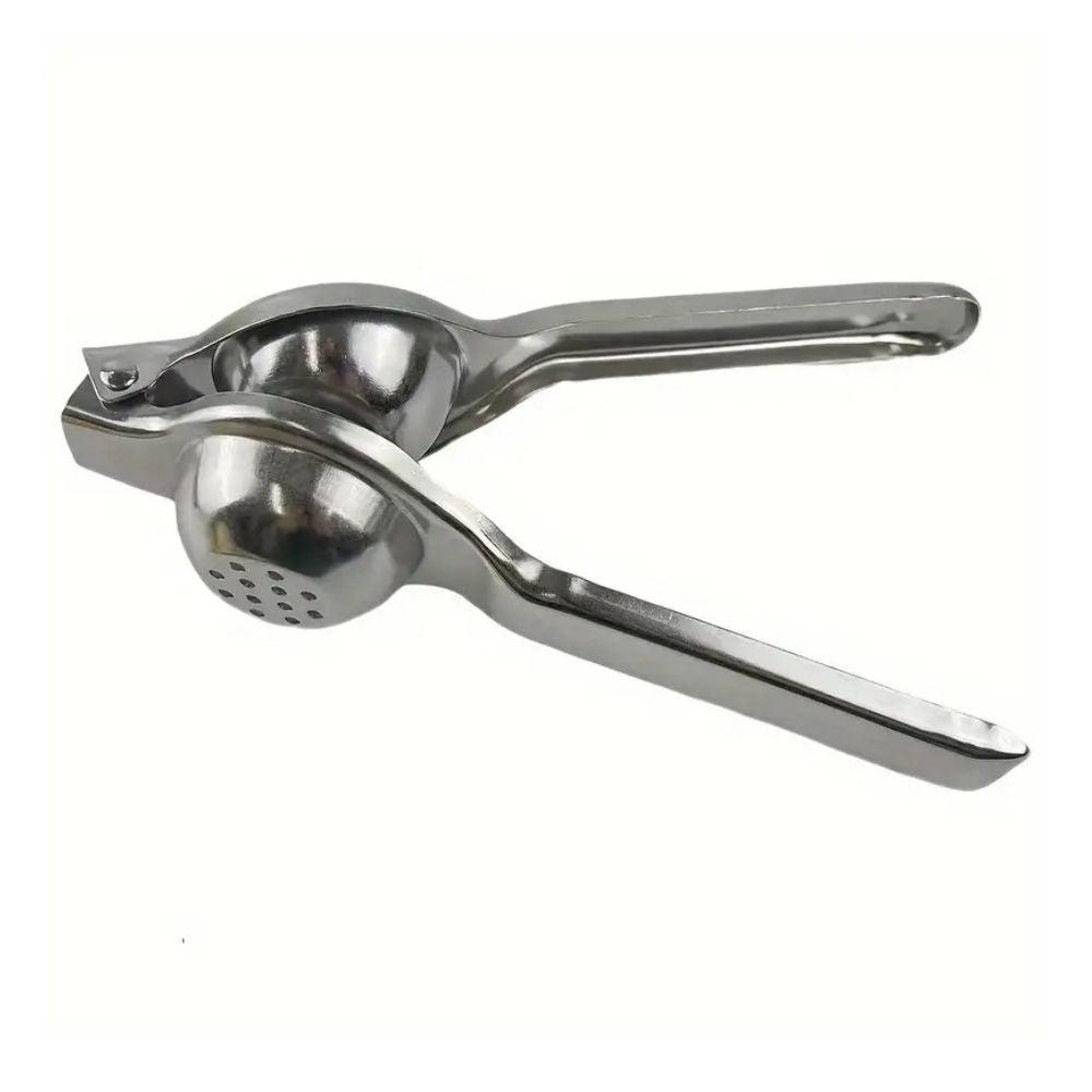 Stainless Steel Citrus Juicer with Ergonomic Handle and Minimalist Design