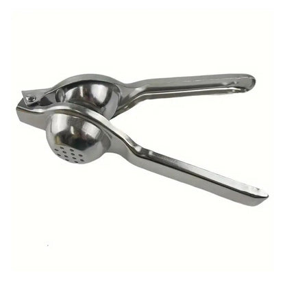 Stainless Steel Citrus Juicer with Ergonomic Handle and Minimalist Design