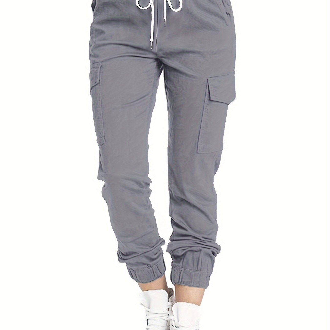 Ladies' Cargo Trousers with Pockets and a Comfortable Fit for Casual Everyday Wear