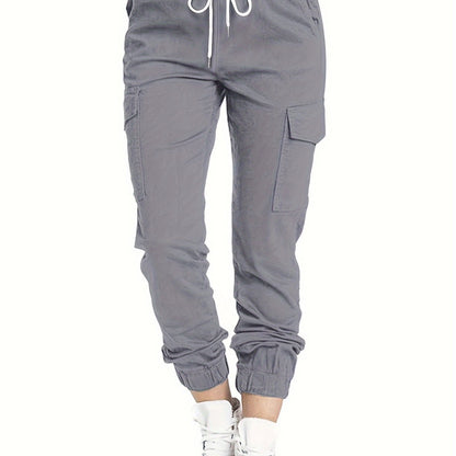 Ladies' Cargo Trousers with Pockets and a Comfortable Fit for Casual Everyday Wear