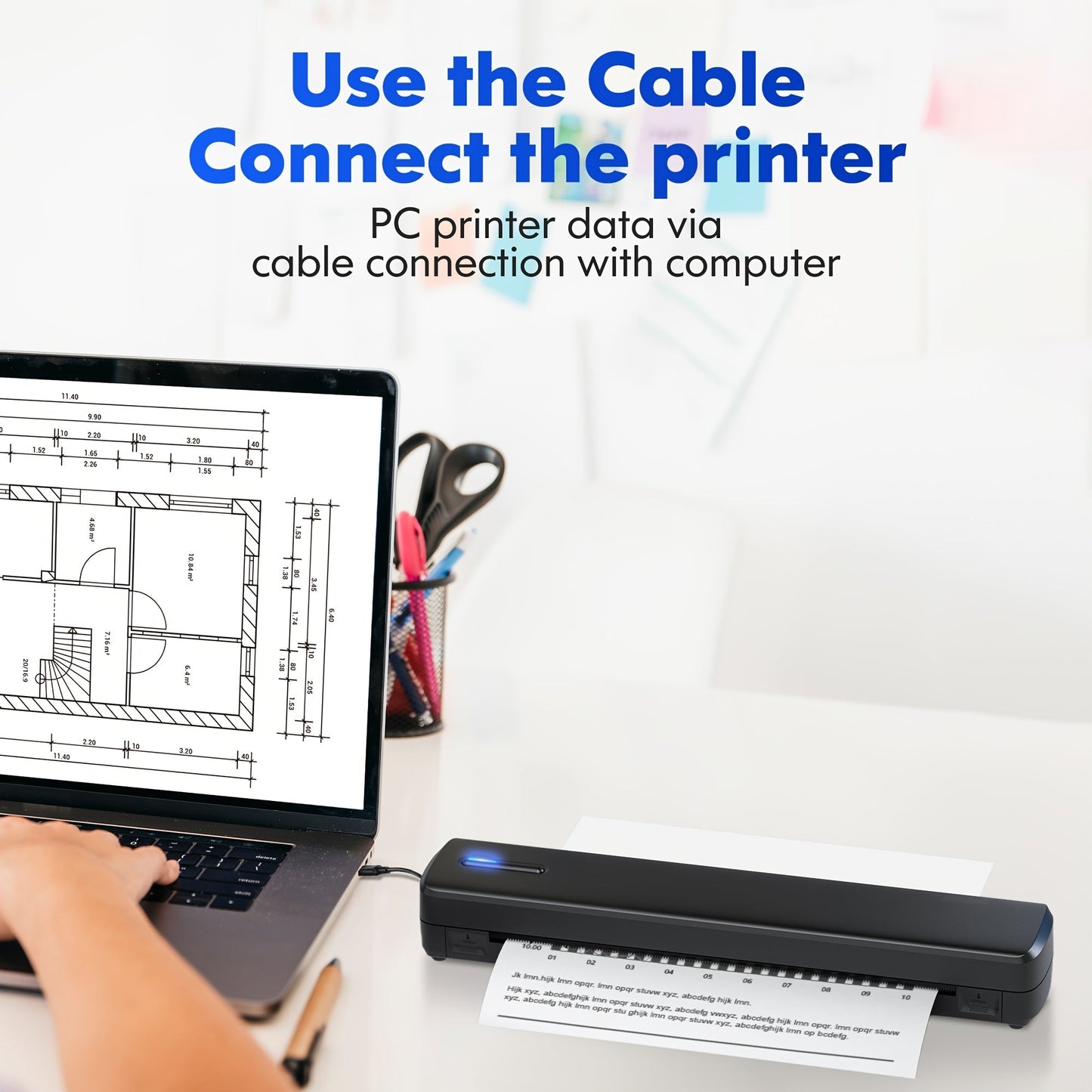 Minithermo Wireless Printer for Compact Printing Convenience for on-the-Go
