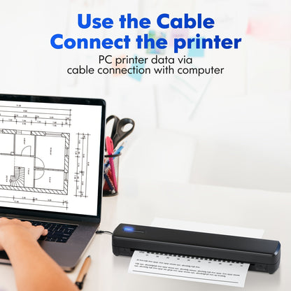 Minithermo Wireless Printer for Compact Printing Convenience for on-the-Go