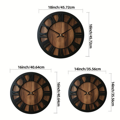 Clock with Wooden Wall Open Dial Design for Stylish and Decorative