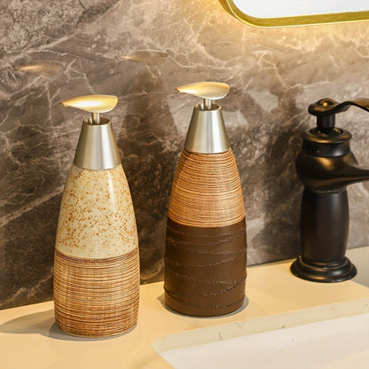 Ceramic Soap Dispenser with Pump Mechanism for Bathroom Accessory