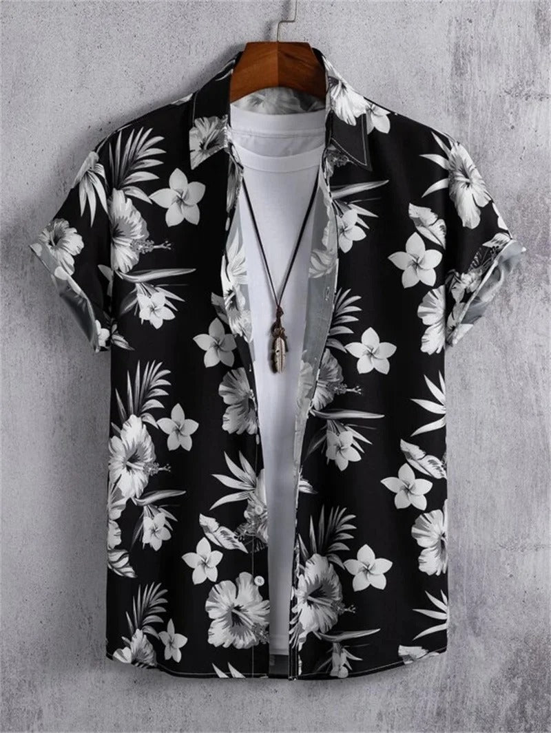 Tropicwave Men's Palm Print Shirt for Fresh and Fashionable