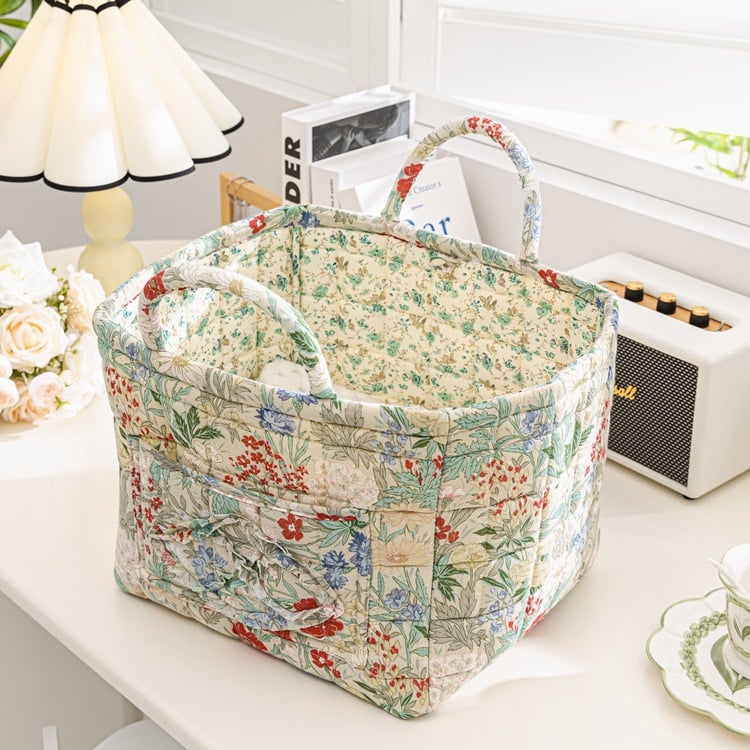 boho fabric storage