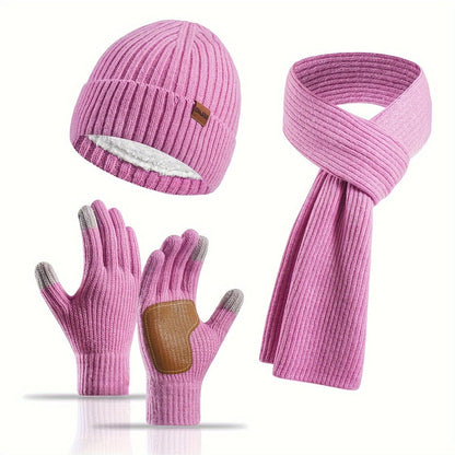 Set Joyful Winter for Hat, Scarf, and Gloves for Couples