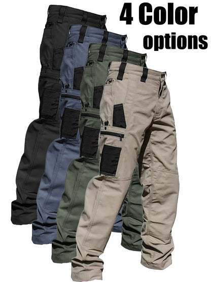 Men's Cargo Work Trousers with Multiple Pockets for Durable and Suitable for Outdoor Use