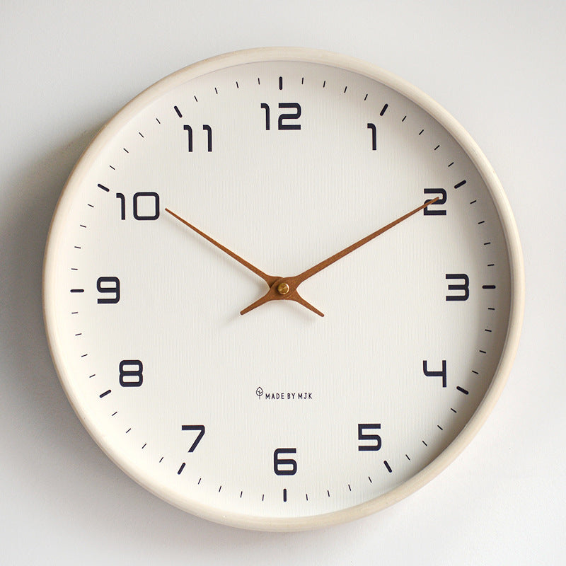 Clock with Minimalist Wall Wooden Frame for Stylish, Timeless and Clear