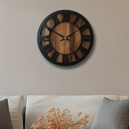 Clock with Wooden Wall Open Dial Design for Stylish and Decorative