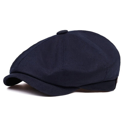 Men's Retro Flat Cap with Herringbone Pattern with Vintage Look Accessory