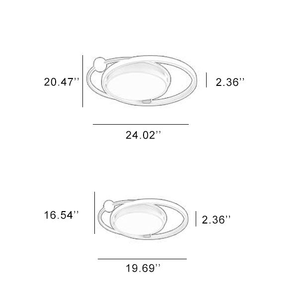 Light with Modern LED Ceiling Circular Design for Living Room and Bedroom