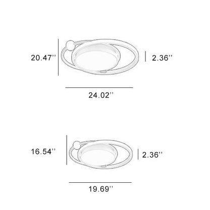 Light with Modern LED Ceiling Circular Design for Living Room and Bedroom
