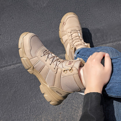 Shoes with Men's Safety Steel Toe for Puncture-Resistant and Slip-Resistant