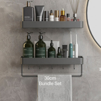 Shelf with Wall Rack for Bathroom with and Towel Rail in Modern Design