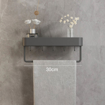 Shelf with Wall Rack for Bathroom with and Towel Rail in Modern Design