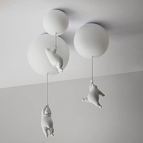 Light with Playful Ceiling Bears and Balloon Lights for Children's Room