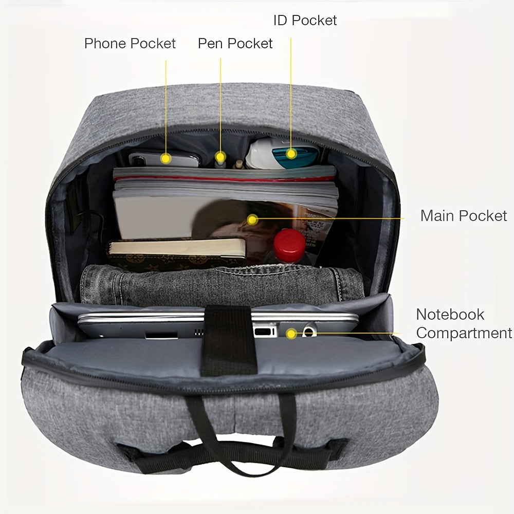 Travel Backpack with Anti-Theft Design and Laptop Compartment