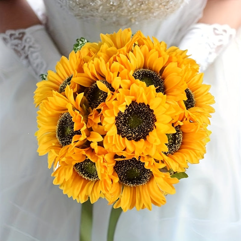Set of 11 Vibrant Sunflowers for Perfect for Autumn, Weddings, and Garden Decoration
