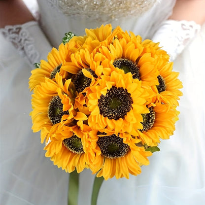 Set of 11 Vibrant Sunflowers for Perfect for Autumn, Weddings, and Garden Decoration