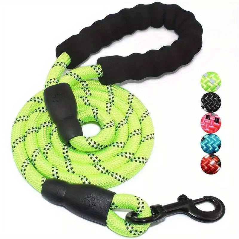 Dog with Reinforced Reflective Leash with Padded Handle for Durable and Safe for Strong Dogs