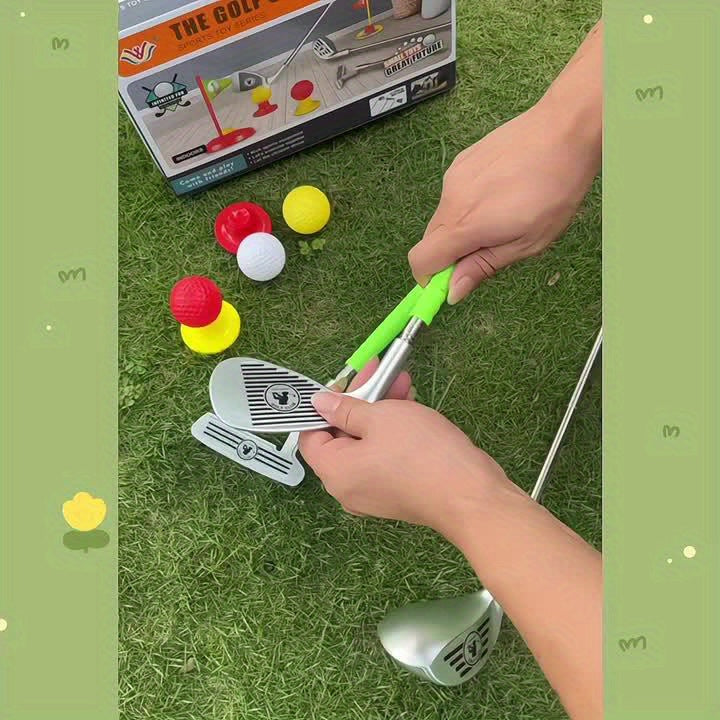 Set with Kids Golf Design for Children for Adjustable Clubs and Goals for Endless Playtime Fun