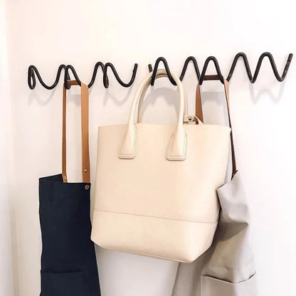Rack Modern Wavy Wall Coat for Stylish Wall Coat Rack with Multiple Hooks