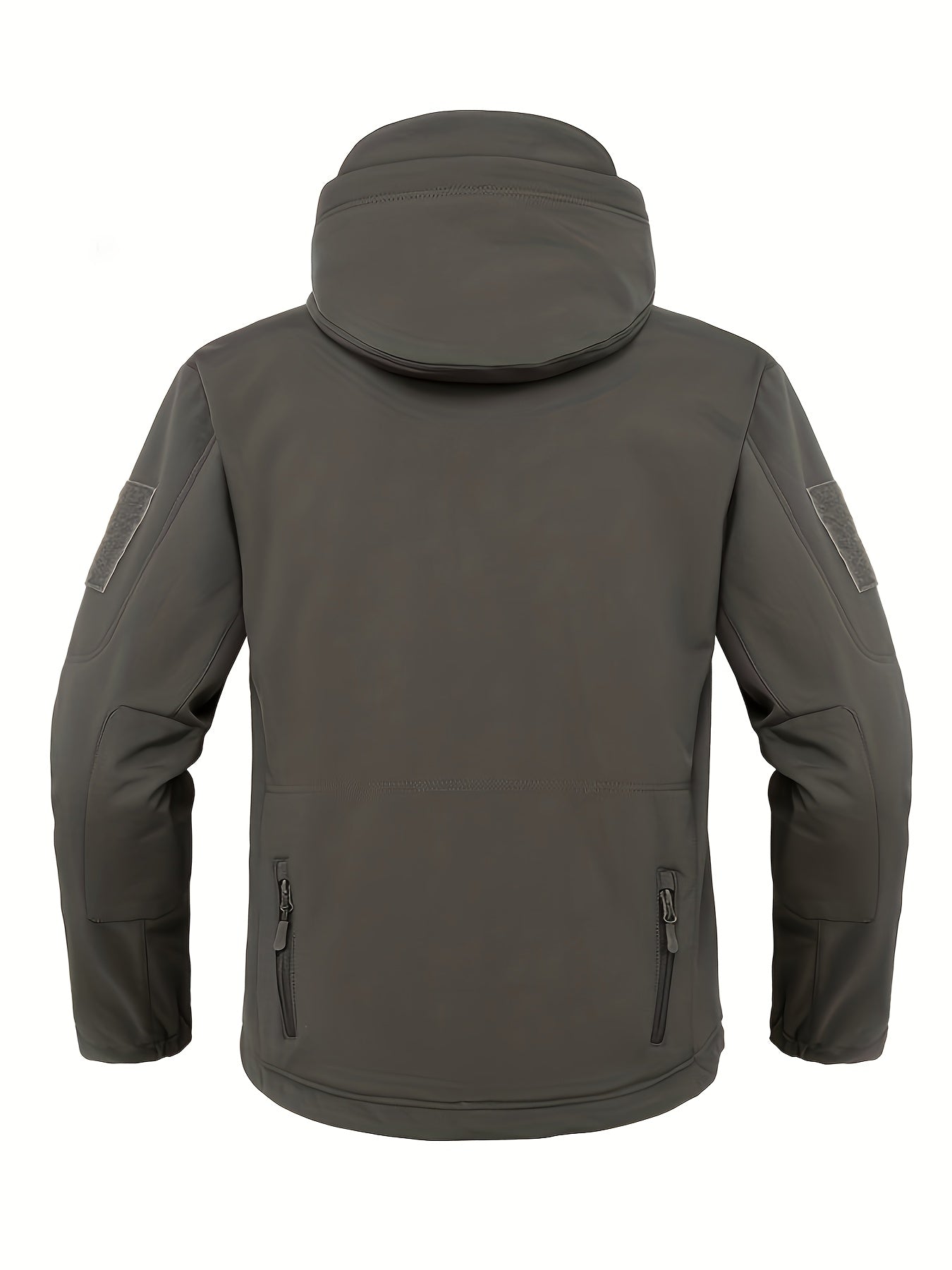 Men's Outdoor Softshell Jacket with Hood and Warm Windproof Lining