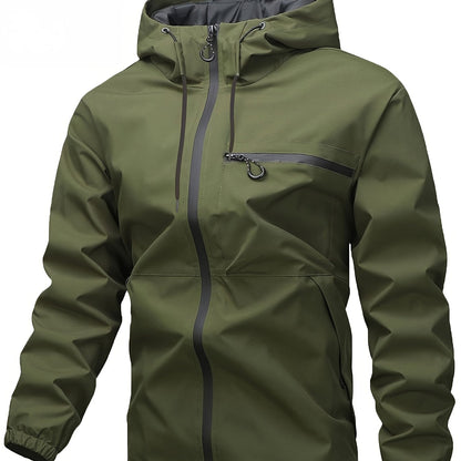 Men's Outdoor Jacket for Spring and Autumn for Windproof Hooded Jacket for Outdoor Activities