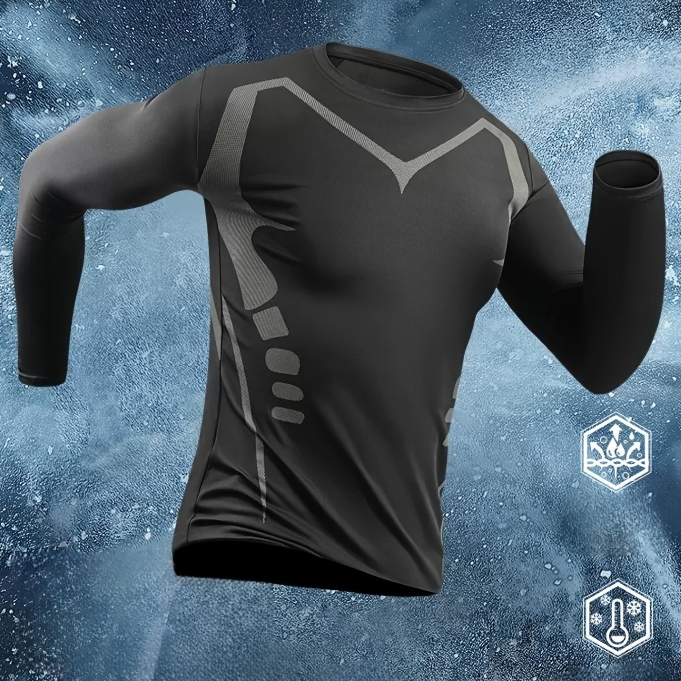 Velocity Pro Men's Thermal Sports Shirt for Breathable, Warm, and Performance-Oriented