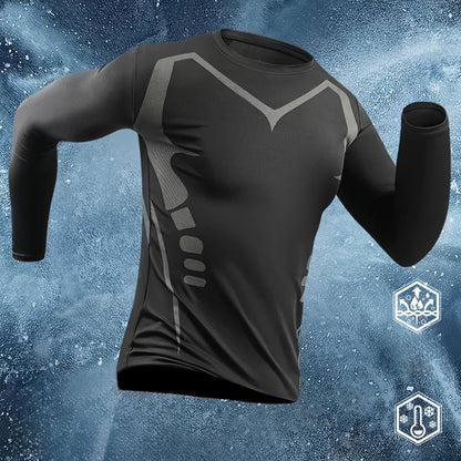 Velocity Pro Men's Thermal Sports Shirt for Breathable, Warm, and Performance-Oriented