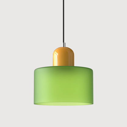 Glass with Retro Pendant Lamp with Shade and Adjustable Cord for a Warm Atmosphere