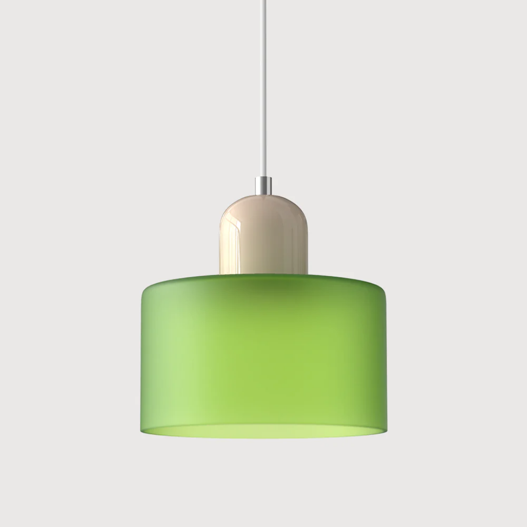 Glass with Retro Pendant Lamp with Shade and Adjustable Cord for a Warm Atmosphere
