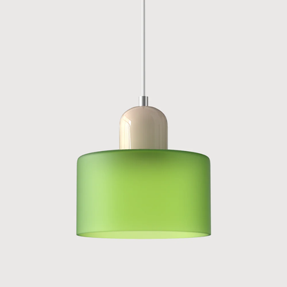 Glass with Retro Pendant Lamp with Shade and Adjustable Cord for a Warm Atmosphere