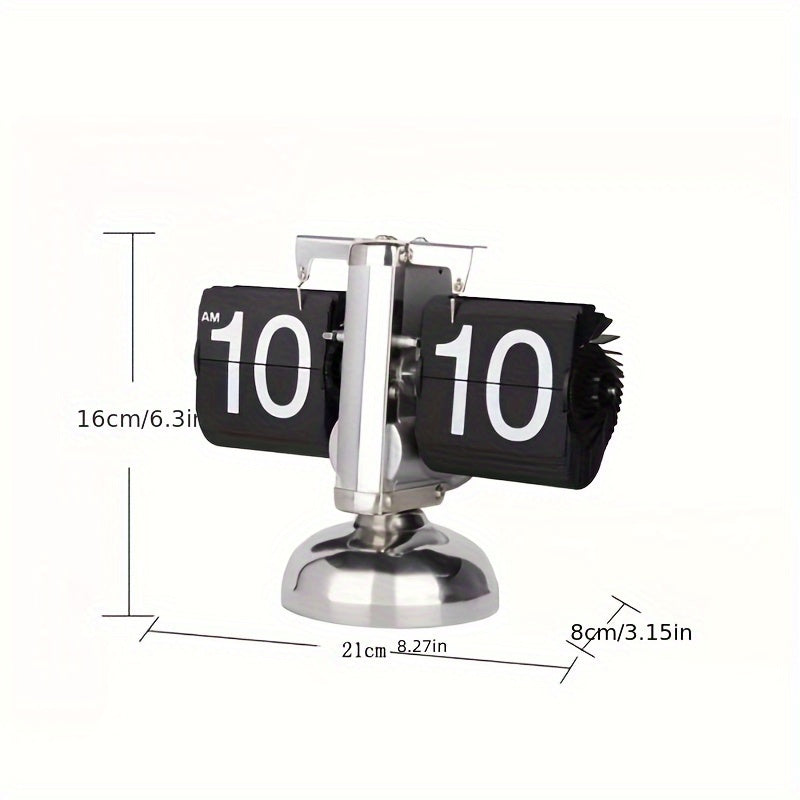 Clock with Vintage Flip Automatic Flipping Mechanism for Stylish Table Model