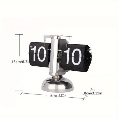 Clock with Vintage Flip Automatic Flipping Mechanism for Stylish Table Model