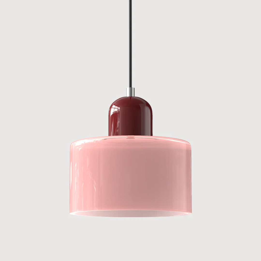 Glass with Retro Pendant Lamp with Shade and Adjustable Cord for a Warm Atmosphere