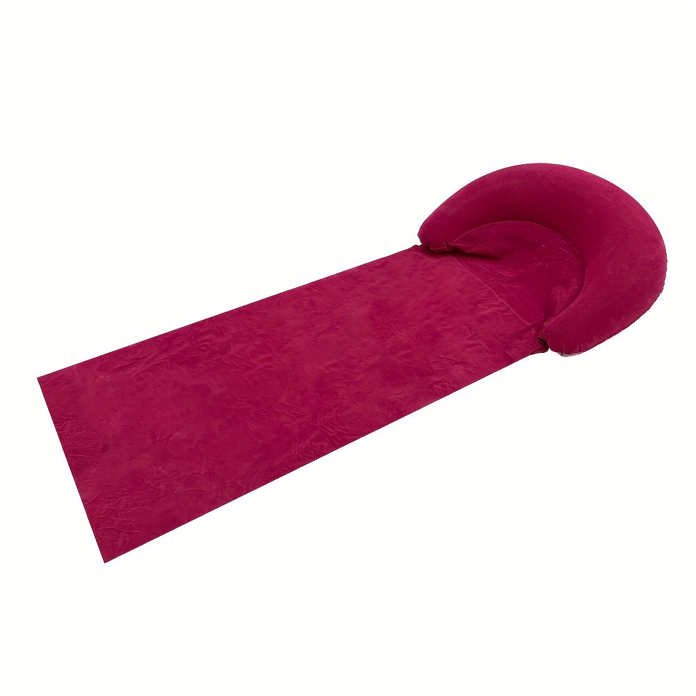 Mat with Comfortable Inflatable Beach Headrest for the Beach and Camping
