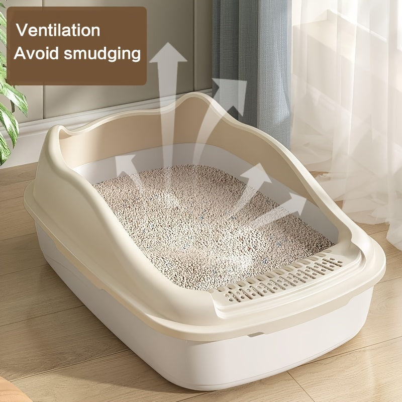Extra Large Litter Tray with Splash Protection for Spacious, Practical and Easy to Maintain