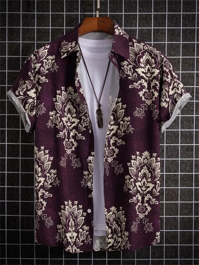 Tropicwave Men's Palm Print Shirt for Fresh and Fashionable