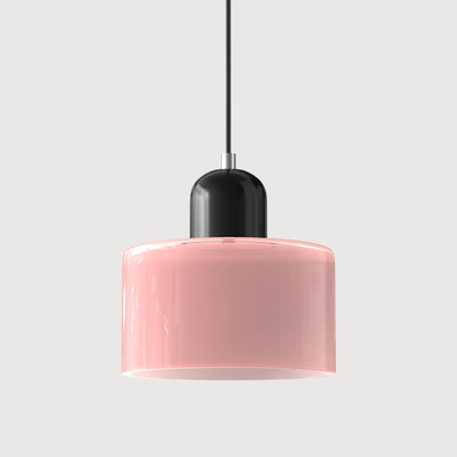 Glass with Retro Pendant Lamp with Shade and Adjustable Cord for a Warm Atmosphere
