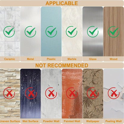 Hook with 4-Piece Self-Adhesive Stainless Steel Wall Set
